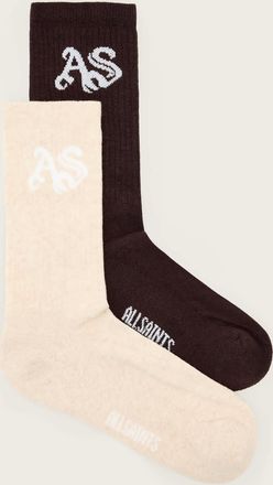 AllSaints Cotton AllSaints Gothic 2 Pack Socks, Size: S/M
