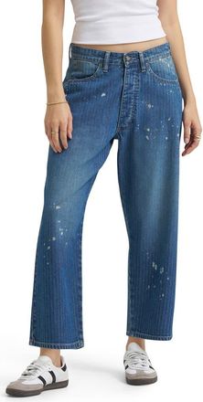 Lee Bleach Splatter Crop Loose Fit Herringbone Jeans in Dream Of Me at Nordstrom, Size 28