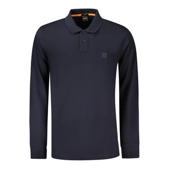 HUGO BOSS Tops, Heren, Blauw, XL, Katoen, Passerby Long Sleeve Polo