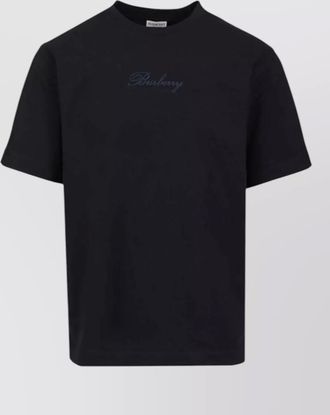 Burberry cotton embroidered logo crew neck short-sleeve t-shirt