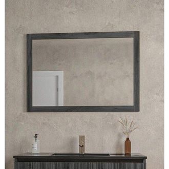Saniclass Holz Base Spiegel - 100x70cm - zwartbruin