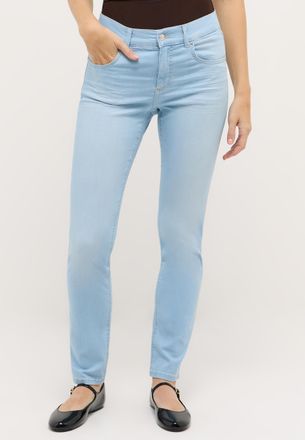 Angels Straight-Jeans ANGELS CICI, Damen, Gr. 48, L&auml;nge 28, blau (bleach blau), Web, Obermaterial: 89% Baumwolle, 8% Polyester, 3% Elasthan, slim fit normal,