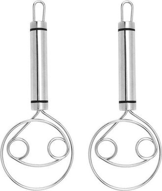 OEM Batidora Manual De Acero Inoxidable Para Cocina, Reposter&iacute;a Y Pasteles - 2 Piezas - Batidores