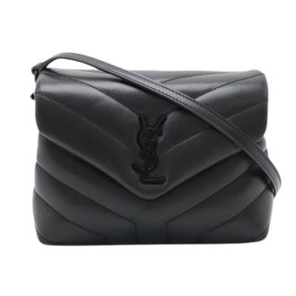 Saint Laurent Pre-owned Leren Crossbodytas - Dames - Pre-owned - Zwart - Maat: ONE Size Leer