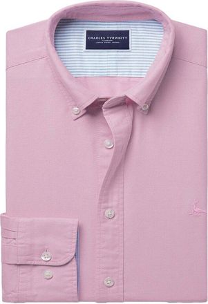 CHARLES TYRWHITT Stretch Washed Wool Oxford Shirt