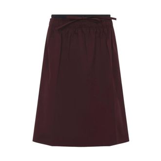 Prada Rokken, Dames, Bruin, M, Katoen, Poplin Rok