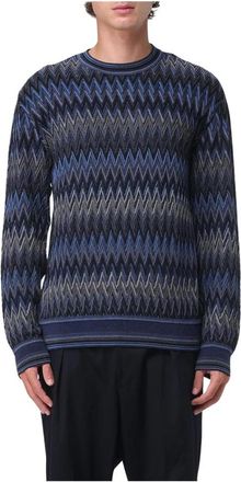 Missoni Gebreide trui met patroon - Heren - Ronde hals truien - Veelkleurig - L - Truien & Vesten