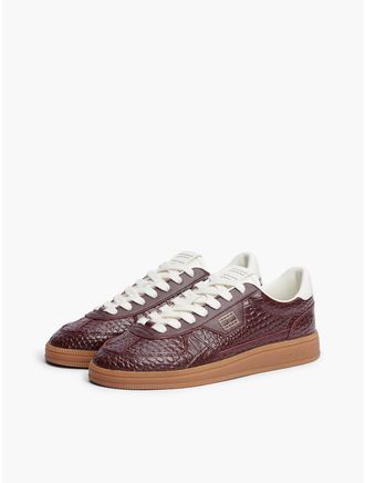 Tommy Hilfiger Womens Tommy Jeans Leather Skater Sneaker - Burgundy Velvet - US 6.5 / EU 37