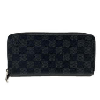 Louis Vuitton Damier Graphite Black Gray Coated Canvas Leather Long Wallet (Bi-Fold) (Pre-Owned)