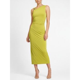 Rachel Roy Ivy Asymmetrical Drape Midi Dress in Green at Nordstrom, Size Xx-Large