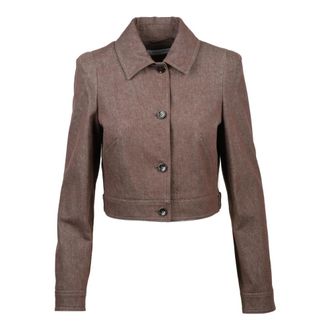 Max Mara Dames, Jassen, Bruin, Maat: XS Katoen