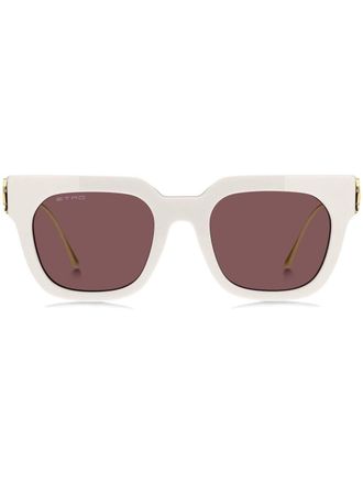 Etro Occhiali da sole squadrati Bold Pegaso - Bianco