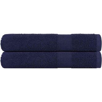 vidaXL Toallas 2 Uds 100% Algod&oacute;n Azul Marino 100x200 Cm 600 Gsm Vidaxl