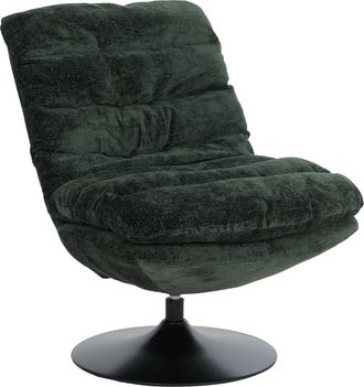 Hhg [nunca Usado] Sill&oacute;n De Sal&oacute;n Hhg-190, Sill&oacute;n De C&oacute;ctel/tapizado/relax, Giratorio, Tejido De Chenilla (470 G/m&sup2;), Acero, Verde