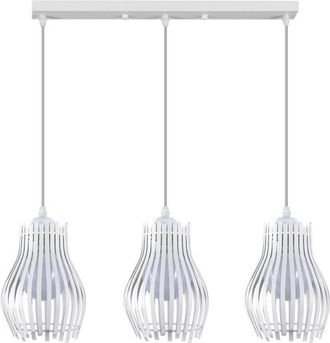 Fabrilamp L&aacute;mpara De Techo Alargada Ragusa Blanca 3xe27 Regx64x16cm - Fabrilamp
