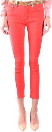 Burberry Slim-fit broek - Dames - Slim Fit Broeken - Rood - W25 - Broeken