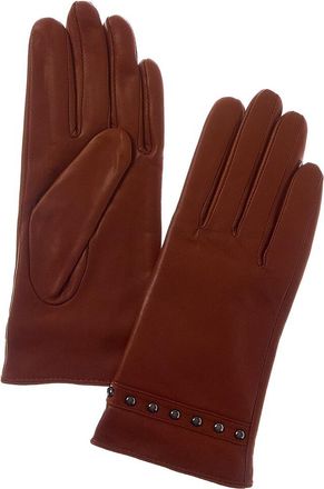 Sofiacashmere Cashmere-Lined Nappa Leather Gloves