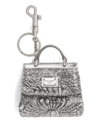 Dolce & Gabbana brocade airpods case - women - Polyamide/Viscose/Metallized Polyester/Virgin Wool/Silk/Calf Leather/Acrylic/Silk/Calf Leather - O