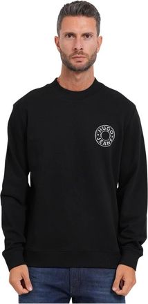HUGO BOSS Hoodies & sweatvesten, Heren, Zwart, L, Katoen, Circular Logo Sweatshirt