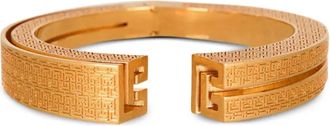 Balmain PB-monogram bangle - women - Brass - M - Gold