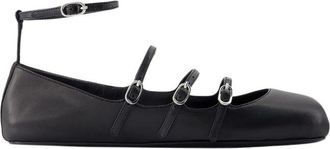 Alexander McQueen Ballerinas - Dames - Ballerinas - Zwart - 35 EU - Leer - Schoenen