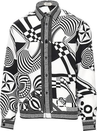 Versace Printed silk twill shirt Man 48