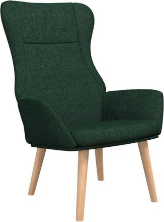 Nova Sillón de relax de tela verde oscuro vidaXL