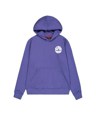 Alpha Industries Hoodie ALPHA INDUSTRIES Logo Hoodie Backprint, Herren, Gr. XXL, night lila, Obermaterial: 80% Baumwolle, 20% Polyester, regular fit, Sweatshirts Hoodi