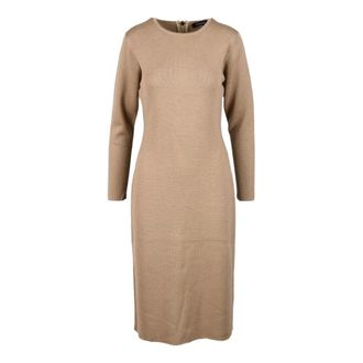 Fabiana Filippi Dames, Jurken, Bruin, Maat: 2XL Wol