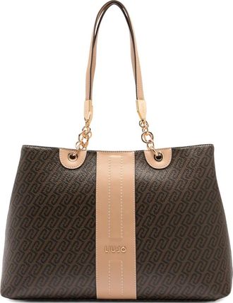 Liu Jo Borsa tote media con monogramma - Marrone