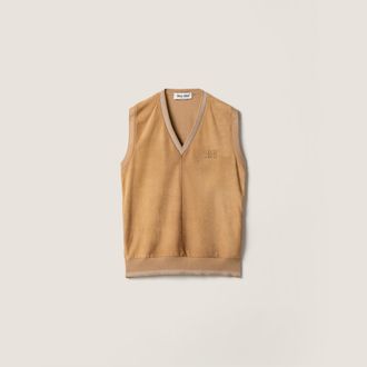 Miu Miu Wool and suede vest