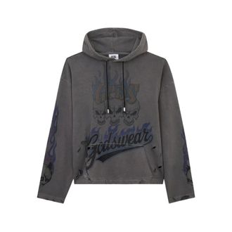 GCDS Hoodies, male, Gray, Size: S Hoodie