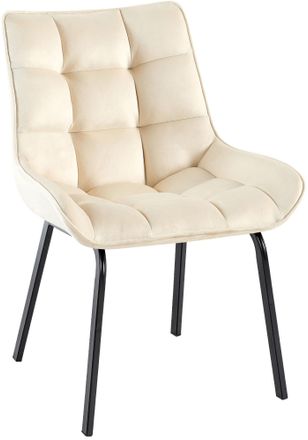 Clp Silla De Comedor Saranda Crema Terciopelo