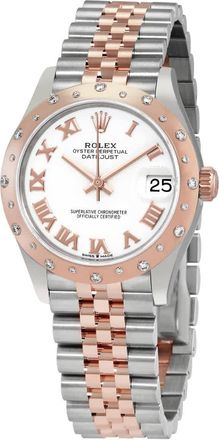 Rolex Datejust 31 White Dial Ladies Steel and 18kt Everose Gold Jubilee Watch 278341WRJ