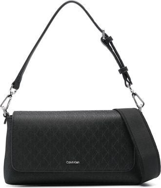 Calvin Klein Borsa a spalla con monogramma - Nero
