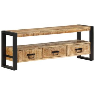 vidaXL Vidaxl - Mueble De Tv Madera Maciza De Mango 120x33x45 Cm