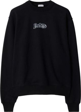 Burberry Sweatshirt met ronde hals - Heren - Sweatshirts - Zwart - M - Katoen - Hoodies & sweatvesten