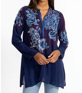 Johnny Was Gilani Tunic In Blue Night