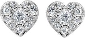 Effy Sterling Silver Diamond Heart Stud Earrings at Nordstrom Rack