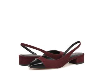 Veronica Beard Cecile Sling Slingbacks Womens Flat Shoes Acai/Black : 8.5 M, Leather/Textile
