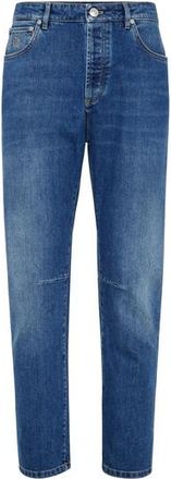 Brunello Cucinelli Leisure fit five-pocket trousers in Medium Denim at Nordstrom, Size 52 It