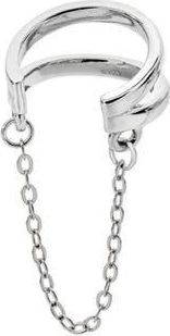 Lucy Quartermaine Art Deco Cuff With Chain in Sterling Silver at Nordstrom