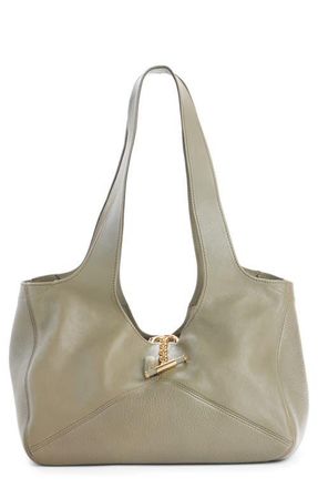 Chlo&eacute; Medium Balloon Leather Tote in Aloe Green at Nordstrom