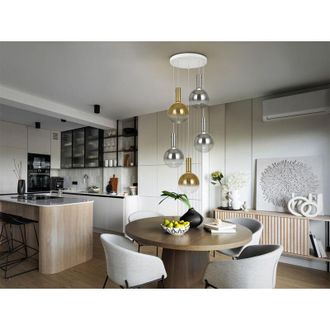 Schuller Lampara 5l Matices Blanco-smoke-oro