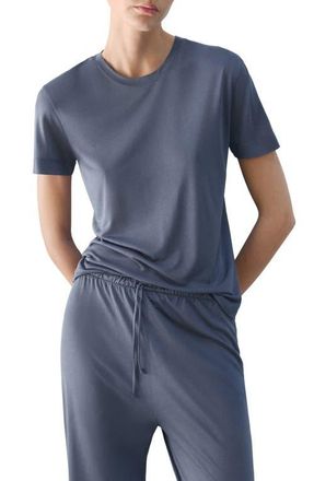 Mango Modal Pajama T-Shirt in Blue at Nordstrom, Size Medium