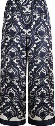 Max Mara Broeken, Dames, Blauw, XS, Ottico Wide Broeken