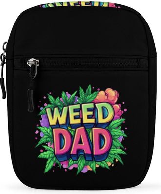 Generic Dad Weed Crossbody Bag Adjustable Satchel Cute Shoulder Bag Lightweight Sling Bags