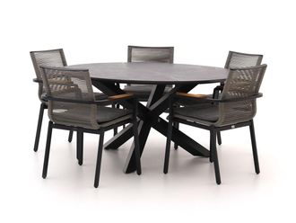 Bellagio la vita attrattiva Bellagio Marudo/Lodola &oslash; 150cm dining tuinset 6-delig stapelbaar