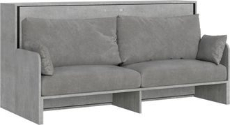 Itamoby Letto singolo a scomparsa Kando con divano cemento, grigio