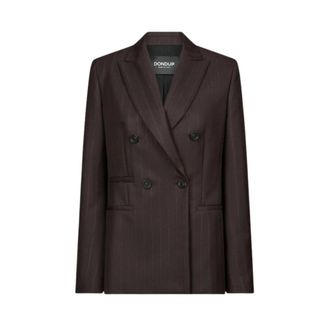 Dondup Dames, Jassen, Bruin, Maat: XS Leer